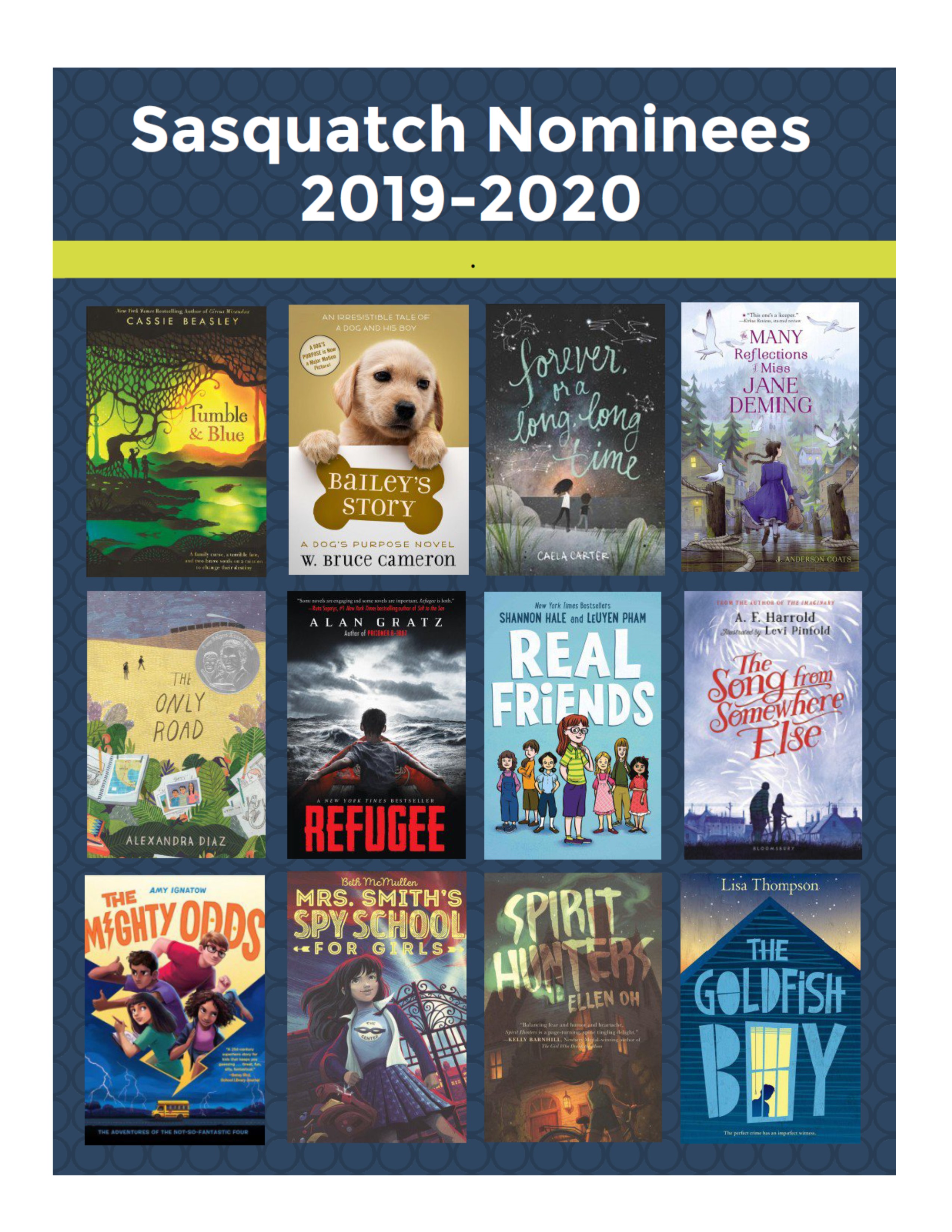 Sasquatch 2020 books are listed below image
